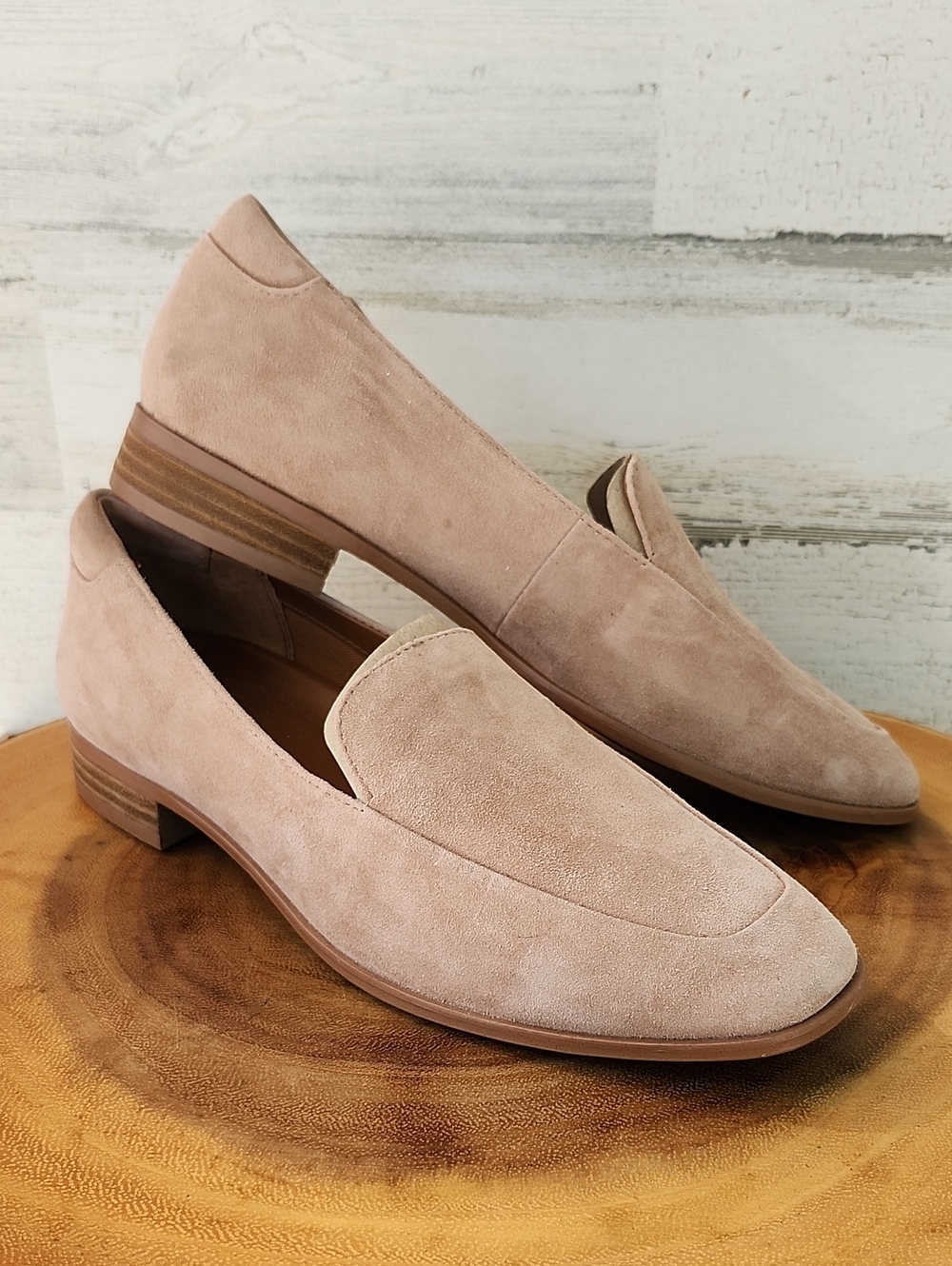 NWOT FRANCO SARTO CARLINA TAN SUEDE LOAFERS